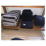 ROOM ESSENTIALS COTTON BATH TOWELS, STRIPED AND