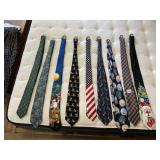 ASSORTED VTG HOLIDAY THEMED NECKTIES (8) INCL