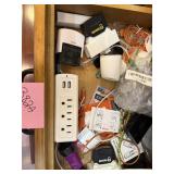 ASSORTED ELECTRONIC ACCESSORIES, POWER STRIP, USB