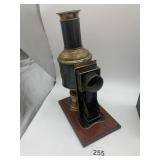 VINTAGE MAGIC LANTERN PROJECTOR, BRASS AND METAL