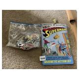 SUPERMAN MAGNETIC ACTION SET, INCLUDES BACKING