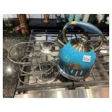 LUXGRACE TEAKETTLE, TEAL ENAMEL FINISH,