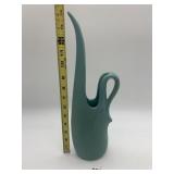 VAN BRIGGLE POTTERY VASE, TURQUOISE MATTE GLAZE,