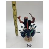 VINTAGE HAND-CARVED WOODEN KACHINA DOLL, MUDHEAD