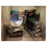 POLAROID MODEL 95A LAND CAMERA W/ FLASHGUN #268,