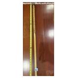 WALKING STICK, CARVED TWISTED WOOD SHAFT, BRASS
