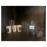 ASSORTED NOVELTY SHOT GLASSES, INCLUDES SKULL
