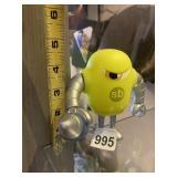 SKETCHBOT VINYL FIGURE, LIME GREEN BODY, SILVER