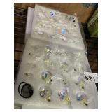 WORGREE CRYSTAL PENDANTS, IRIDESCENT FINISH, W/