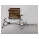 VINTAGE MEDICAL SYRINGE INSTRUMENT W/ WOODEN