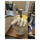 CERAMIC HAND SCULPTURE, NUMBER ONE GESTURE, WALL