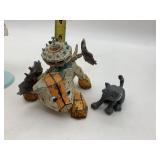 DESIGNER TOY FIGURE, STYLIZED TIGER RIDER W/