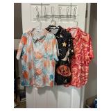 KYKU BUTTON-DOWN SHIRTS, SIZE L, ASSORTED PRINTS
