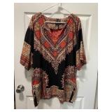 MISTER DUKES DASHIKI SHIRT, SIZE L, MADE IN