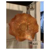 FENTON CARNIVAL GLASS BOWL, MARIGOLD IRIDESCENT
