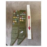 BOY SCOUTS OF AMERICA MERIT BADGE SASHES (2) AND