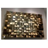 CONTEMPORARY 3D WALL ART, GEOMETRIC CUBED DESIGN,
