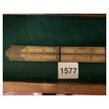 VINTAGE STANLEY NO. 32 1/2 BRASS CALIPER RULE,