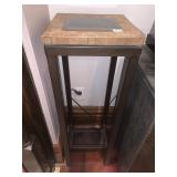 MODERN METAL PLANT STAND, DARK FINISH, MOSAIC