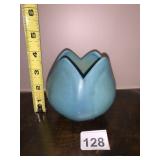 VAN BRIGGLE POTTERY VASE, TURQUOISE MATTE GLAZE,