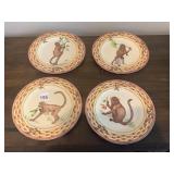 AMERICAN ATELIER AT HOME PORCELAIN PLATES (4),
