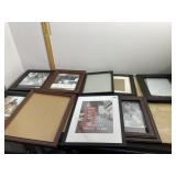 ASSORTED WOOD AND METAL PHOTO FRAMES (8).