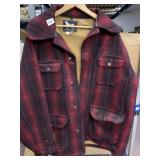 WOOLRICH WOOLEN MILLS MACKINAW JACKET, RED AND