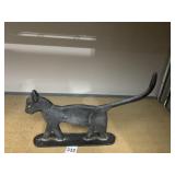CAST IRON CAT SILHOUETTE DOORSTOP.
