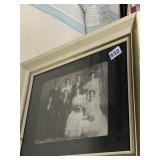 VTG WEDDING PARTY PHOTOGRAPH, BLACK AND WHITE,