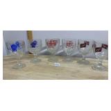 ASSORTED BEER GLASSES FEATURING PABST BLUE