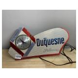DUQUESNE PILSENER VTG ELECTRIC ADVERTISING CLOCK,