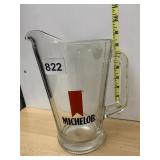 MICHELOB BEER PITCHER, GLASS CONSTRUCTION.