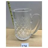 CRYSTAL PITCHER, DIAMOND CUT PATTERN, APPLIED