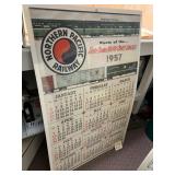 NORTHERN PACIFIC RAILWAY VTG 1957 CALENDAR