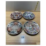 IMARI STYLE PORCELAIN PLATES (4), MULTICOLOR