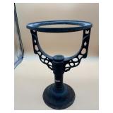 VTG CAST IRON PEDESTAL STAND, PIERCED DESIGN,