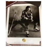 MARIO LEMIEUX AND LEAF HOCKEY CARDS POSTER,