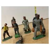 VTG CAST METAL FIGURES INCL SOLDIERS AND