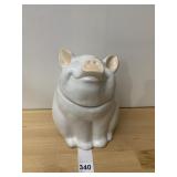 FARMYARD COLLECTION CERAMIC PIG COOKIE JAR,