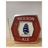 MOLSON VTG PLASTIC WALL SIGN, MARLETT IMPORTING