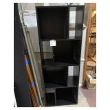 BLACK LAMINATE ASYMMETRICAL BOOKSHELF, MULTIPLE