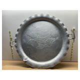 FEDERAL SILVER CO. HAND WROUGHT ALUMINUM SERVING