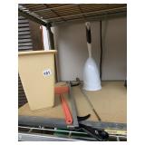 PLASTIC WASTE BASKET, PLASTIC FLY SWATTER, METAL