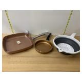 COPPER CHEF SQUARE PAN, GOLD COAST ROUND PAN,