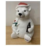 COCA-COLA POLAR BEAR CERAMIC COOKIE JAR, 1998