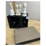 PRECIOUS MOMENTS PORCELAIN FIGURINES (3),