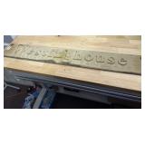 WESTINGHOUSE CAST METAL SIGN, RAISED LETTERING,