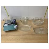 ASSORTED GLASSWARE INCL CRYSTAL & SILVERPLATE