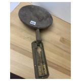 VTG CAST METAL ADJUSTABLE BRACKET W/ ROUND WOODEN