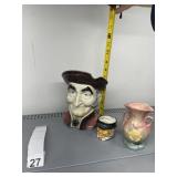 VTG CERAMIC CHARACTER PITCHERS (2), INCL ONE